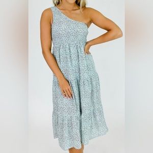 NWT - HYFVE - Floral One Shoulder Mini Dress Womans Size Small